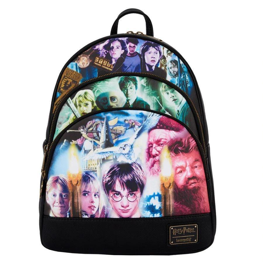 LOUHPBK0155 Harry Potter - Trilogy Triple Pocket Mini Backpack - Loungefly - Titan Pop Culture