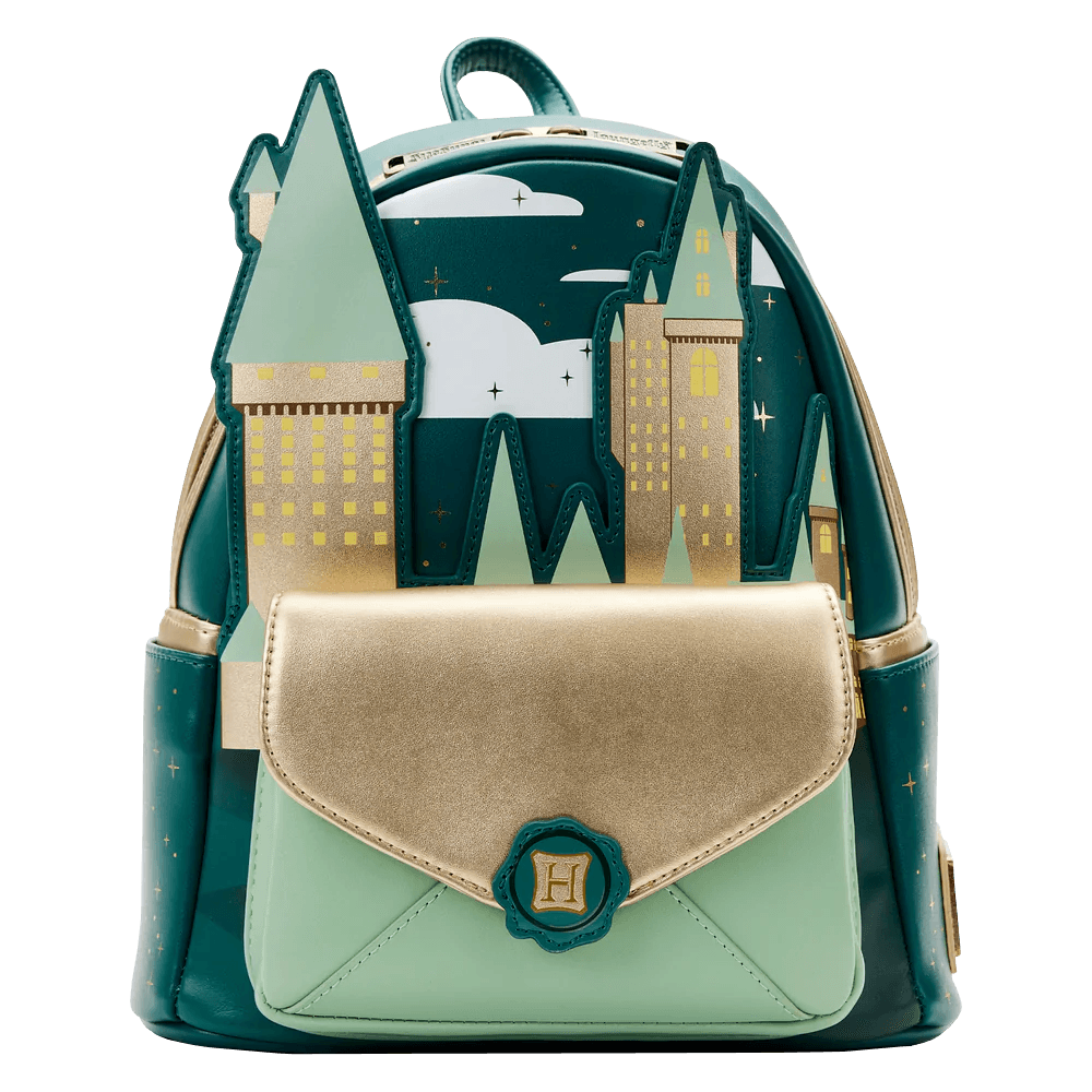 LOUHPBK0188 Harry Potter - Golden Hogwarts Mini Backpack - Loungefly - Titan Pop Culture