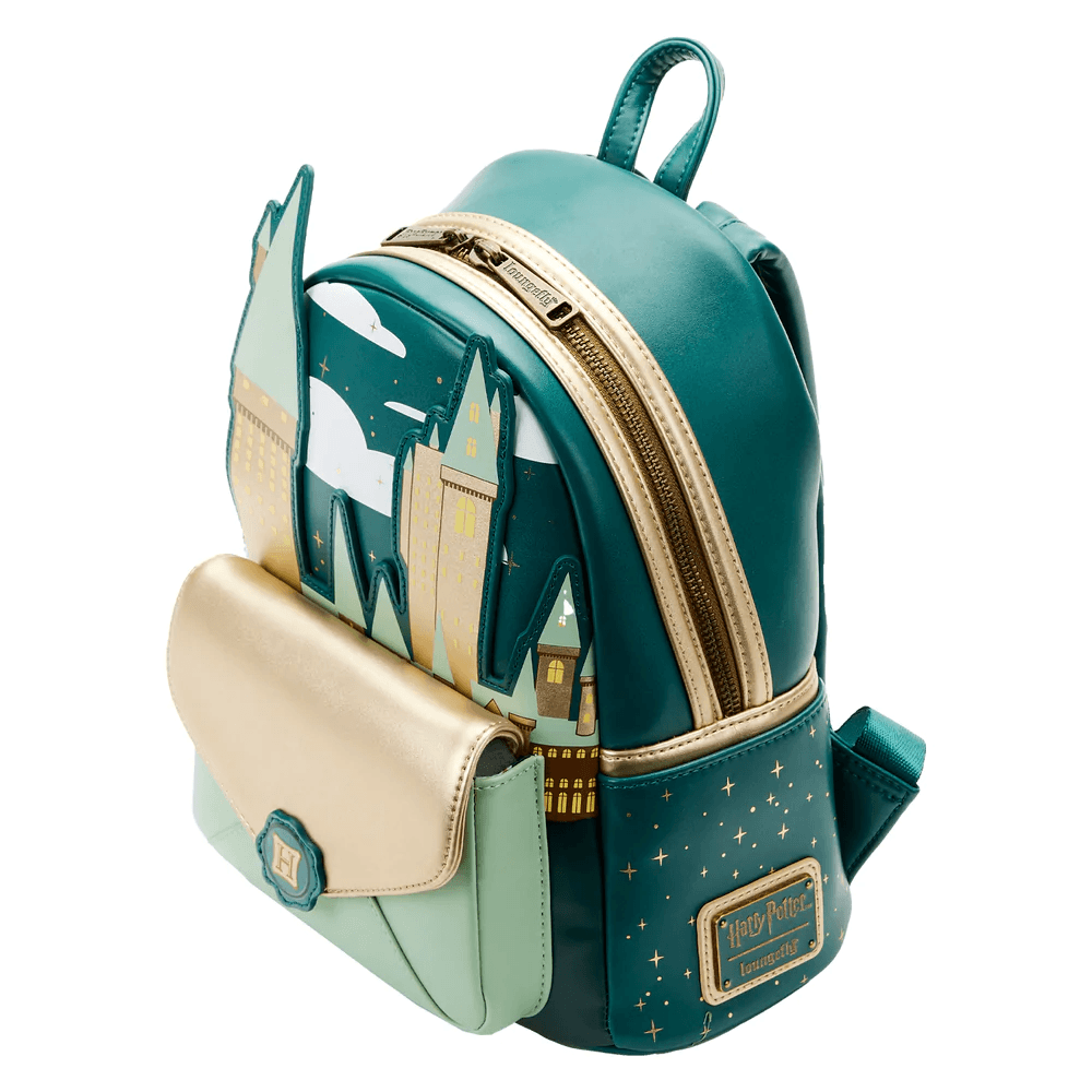 LOUHPBK0188 Harry Potter - Golden Hogwarts Mini Backpack - Loungefly - Titan Pop Culture