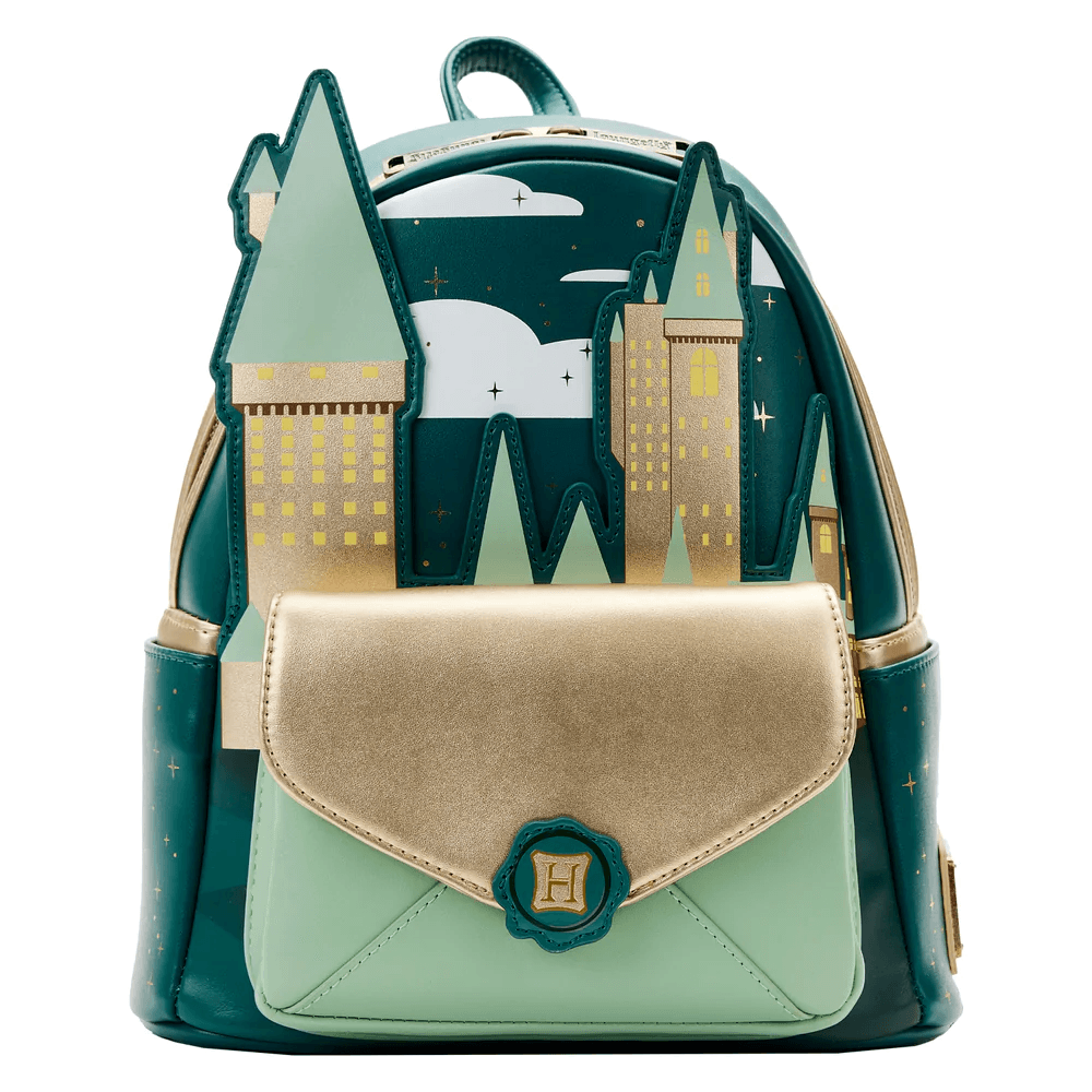 LOUHPBK0188 Harry Potter - Golden Hogwarts Mini Backpack - Loungefly - Titan Pop Culture