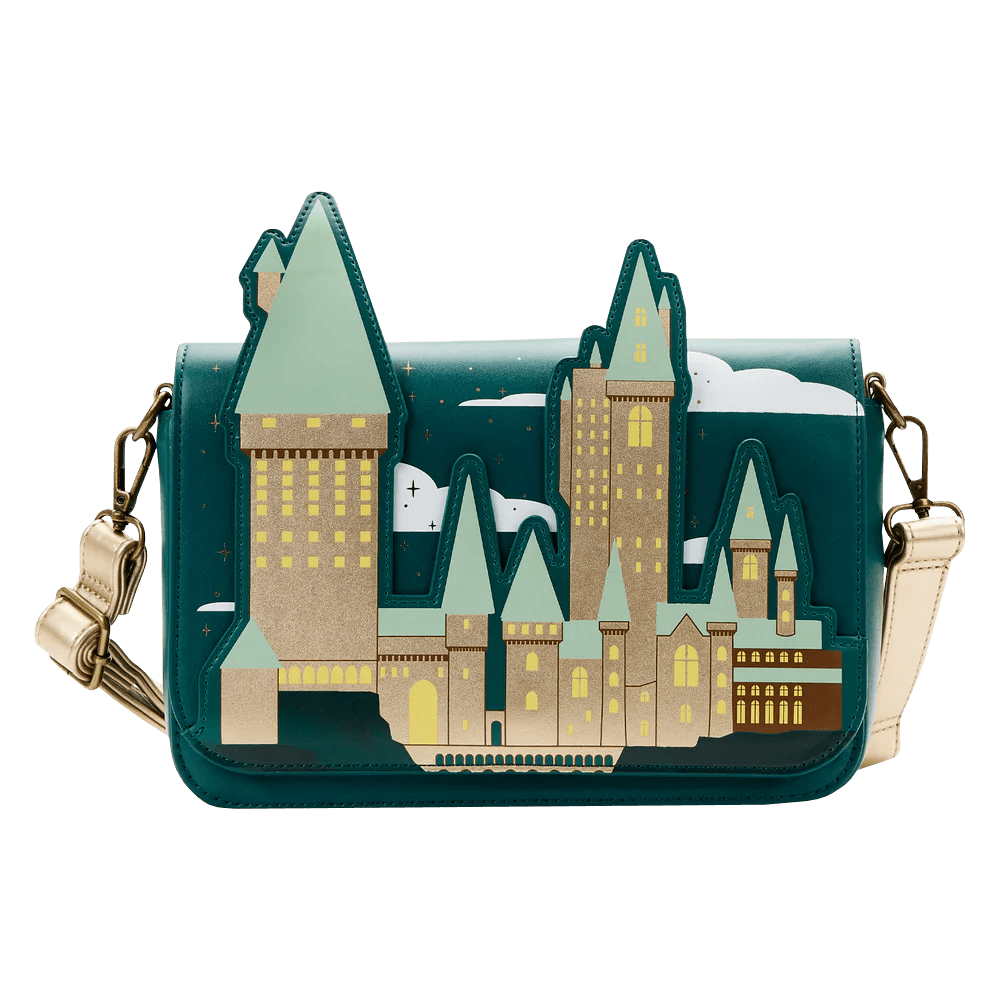 LOUHPTB0193 Harry Potter - Golden Hogwarts Crossbody with Pouch - Loungefly - Titan Pop Culture