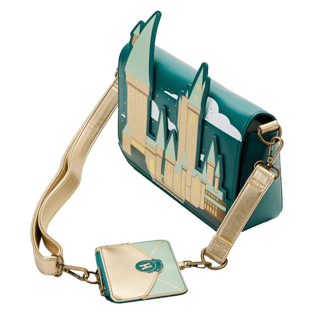 LOUHPTB0193 Harry Potter - Golden Hogwarts Crossbody with Pouch - Loungefly - Titan Pop Culture