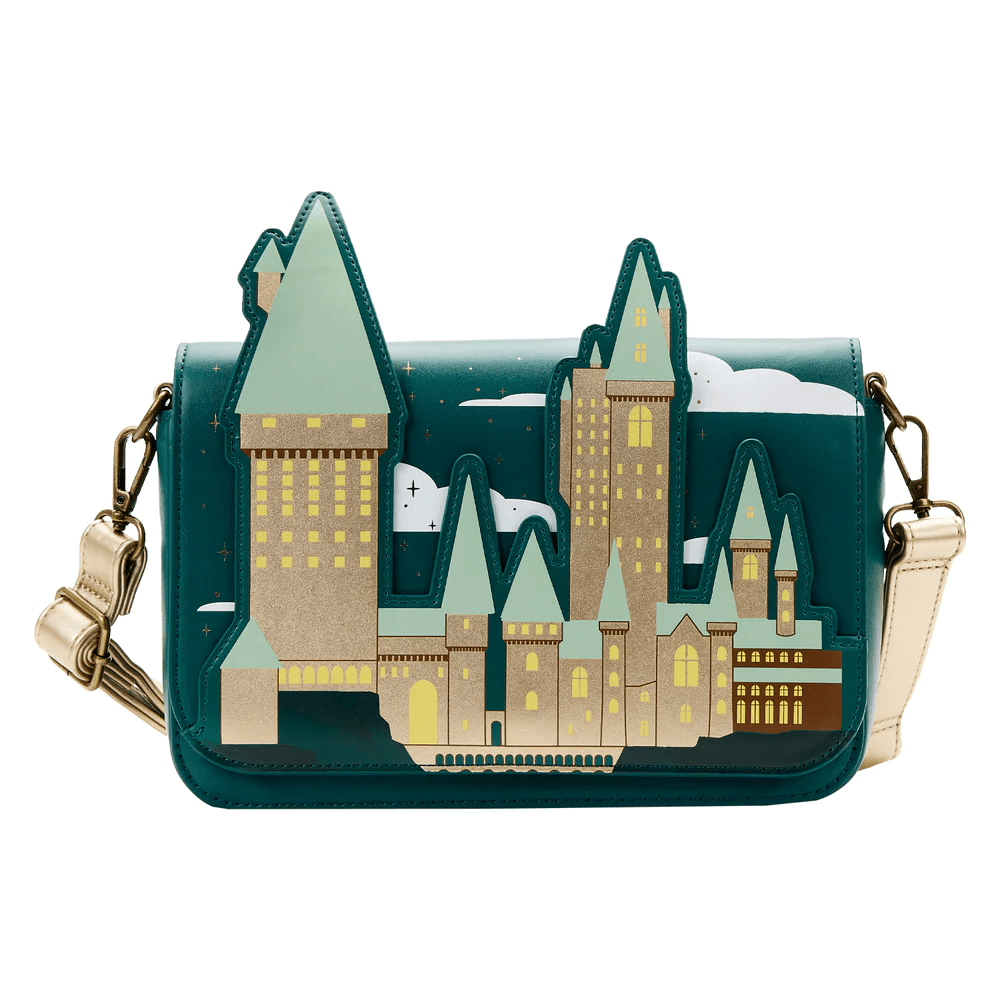 LOUHPTB0193 Harry Potter - Golden Hogwarts Crossbody with Pouch - Loungefly - Titan Pop Culture