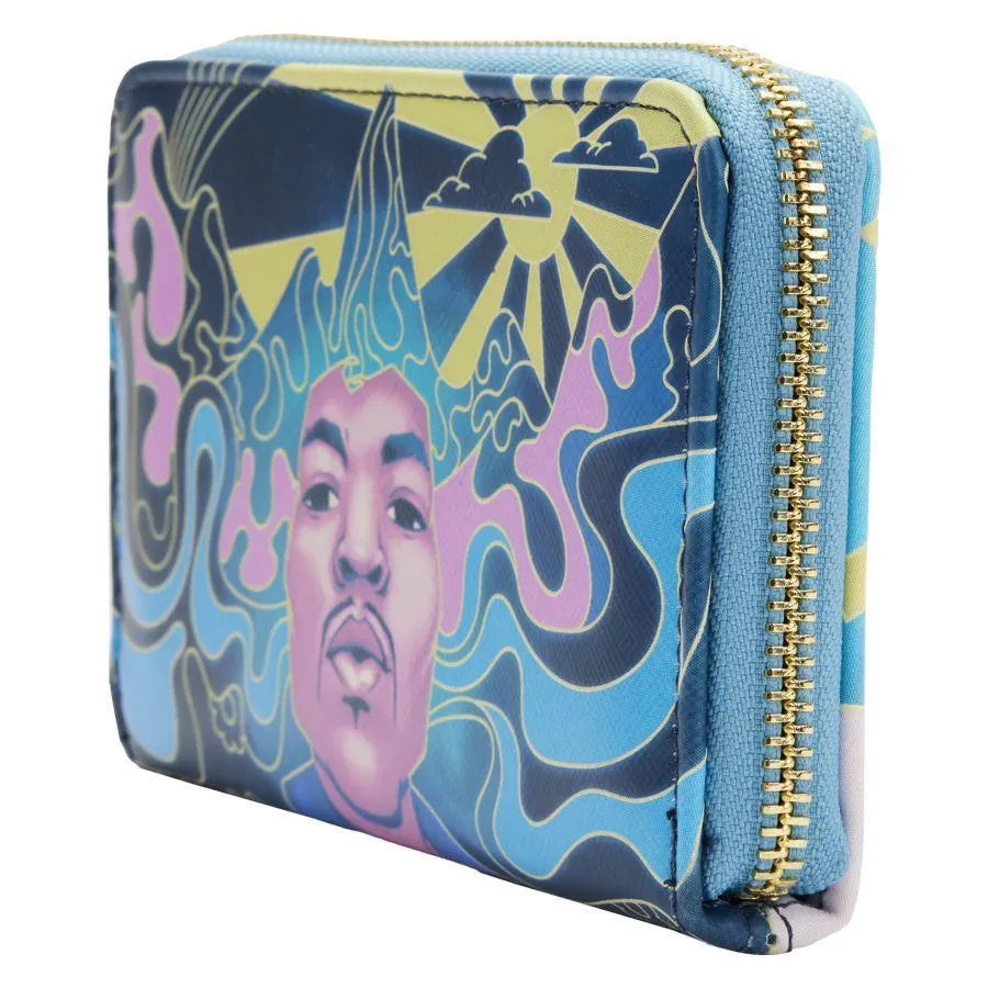 LOUJHWA0001 Jimi Hendrix - Psychadelic Landscape Glow Zip Purse - Loungefly - Titan Pop Culture