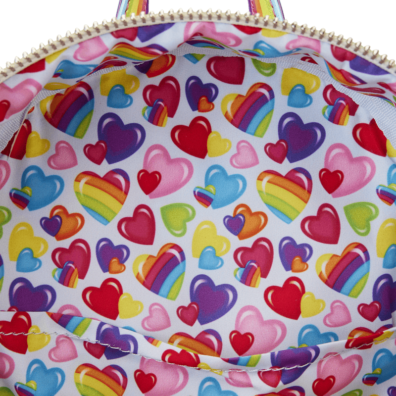 LOULSFBK0005 Lisa Frank - Logo Heart Detach Rainbow Mini Backpack - Loungefly - Titan Pop Culture