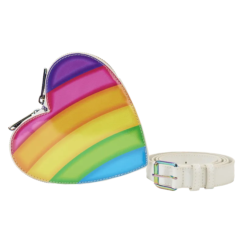 LOULSFBK0005 Lisa Frank - Logo Heart Detach Rainbow Mini Backpack - Loungefly - Titan Pop Culture