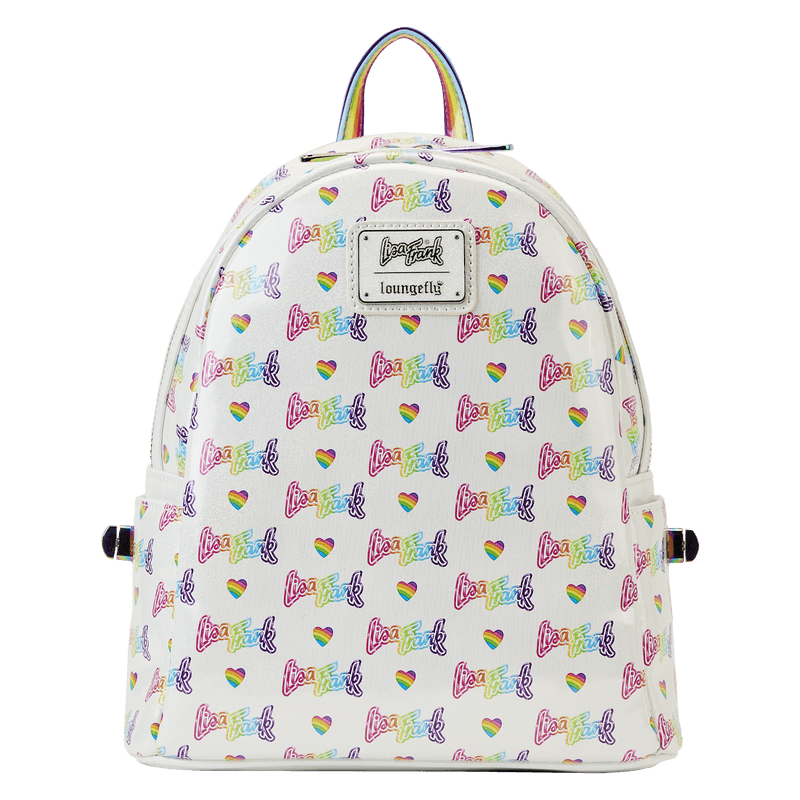 LOULSFBK0005 Lisa Frank - Logo Heart Detach Rainbow Mini Backpack - Loungefly - Titan Pop Culture