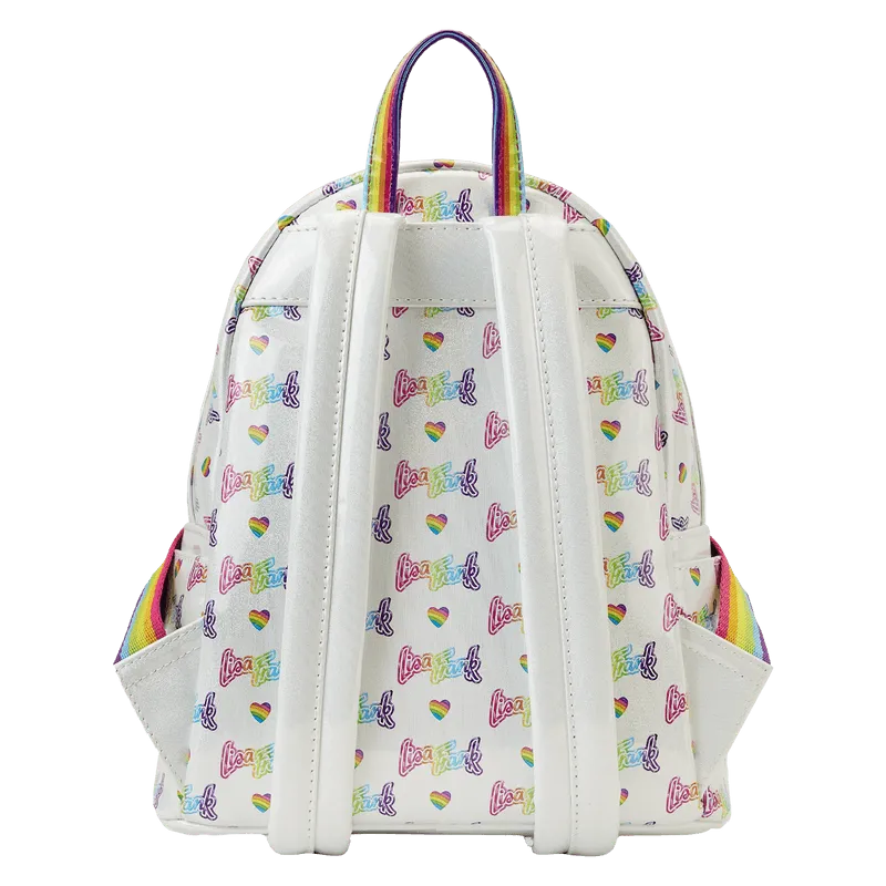 LOULSFBK0005 Lisa Frank - Logo Heart Detach Rainbow Mini Backpack - Loungefly - Titan Pop Culture