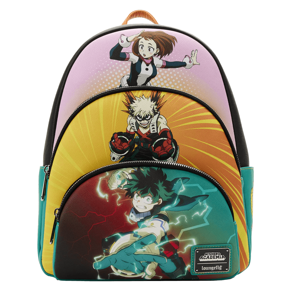 LOUMHABK0012 My Hero Academia - Triple Pocket Scenes Mini Backpack - Loungefly - Titan Pop Culture