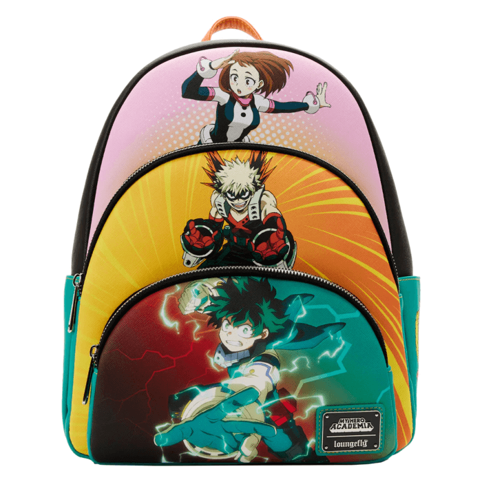 LOUMHABK0012 My Hero Academia - Triple Pocket Scenes Mini Backpack - Loungefly - Titan Pop Culture