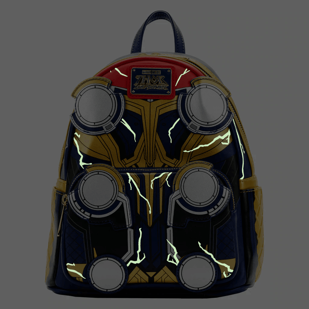 LOUMVBK0185 Thor 4: Love and Thunder - Thor Costume Glow Mini Backpack - Loungefly - Titan Pop Culture