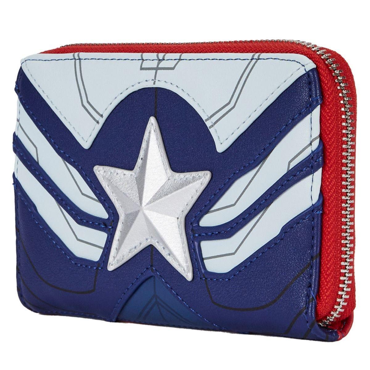 LOUMVWA0161 The Falcon and the Winter Soldier - Captain America Zip Purse - Loungefly - Titan Pop Culture