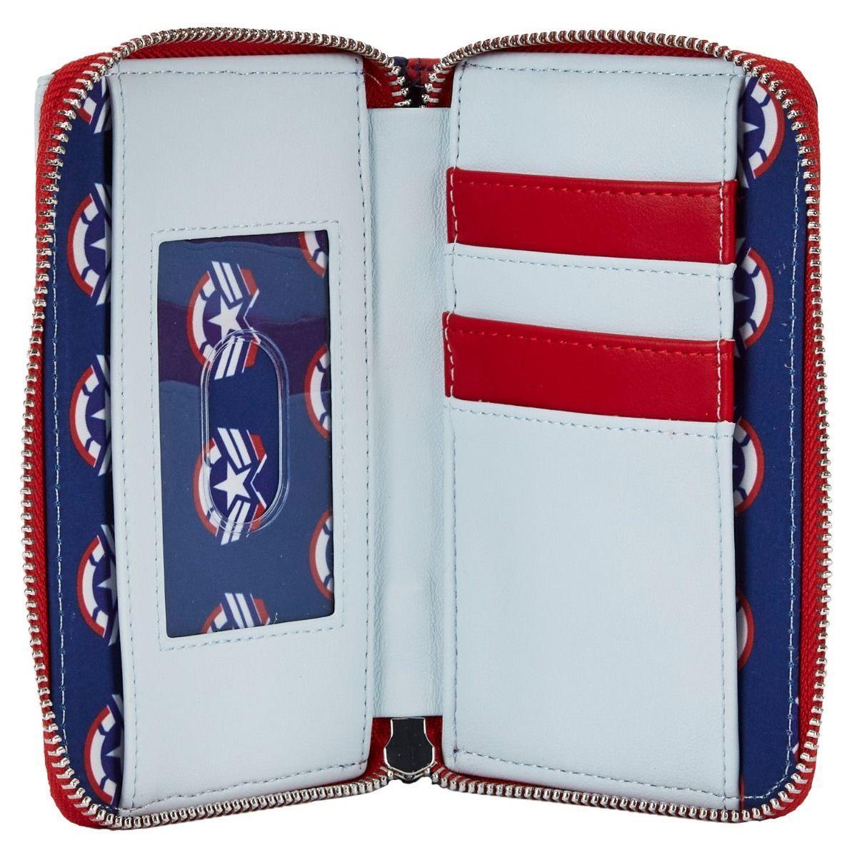 LOUMVWA0161 The Falcon and the Winter Soldier - Captain America Zip Purse - Loungefly - Titan Pop Culture