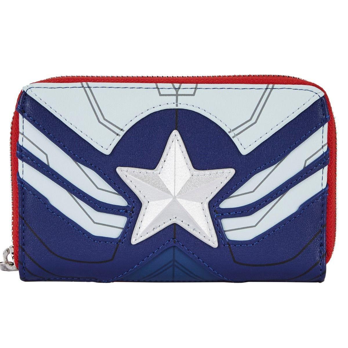 LOUMVWA0161 The Falcon and the Winter Soldier - Captain America Zip Purse - Loungefly - Titan Pop Culture