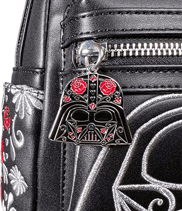 LOUSTBK0367 Star Wars - Darth Vader Floral Embroidered Cosplay US Exclusive Mini Backpack [RS] - Loungefly - Titan Pop Culture