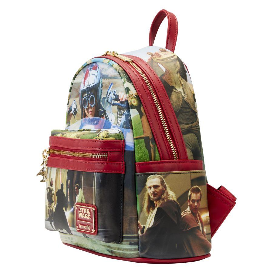 LOUSTBK0379 Star Wars: Episode One - The Phantom Menace - Scenes Mini Backpack - Loungefly - Titan Pop Culture