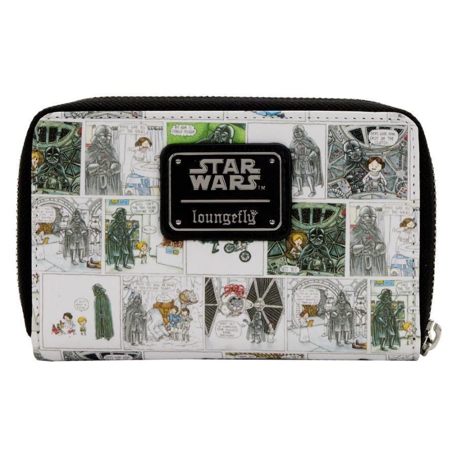 LOUSTWA0189 Star Wars - Darth Vader Comic Strip Zip Purse - Loungefly - Titan Pop Culture