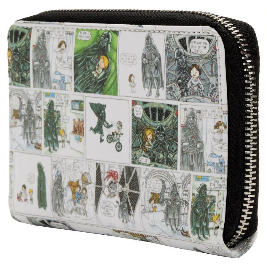 LOUSTWA0189 Star Wars - Darth Vader Comic Strip Zip Purse - Loungefly - Titan Pop Culture