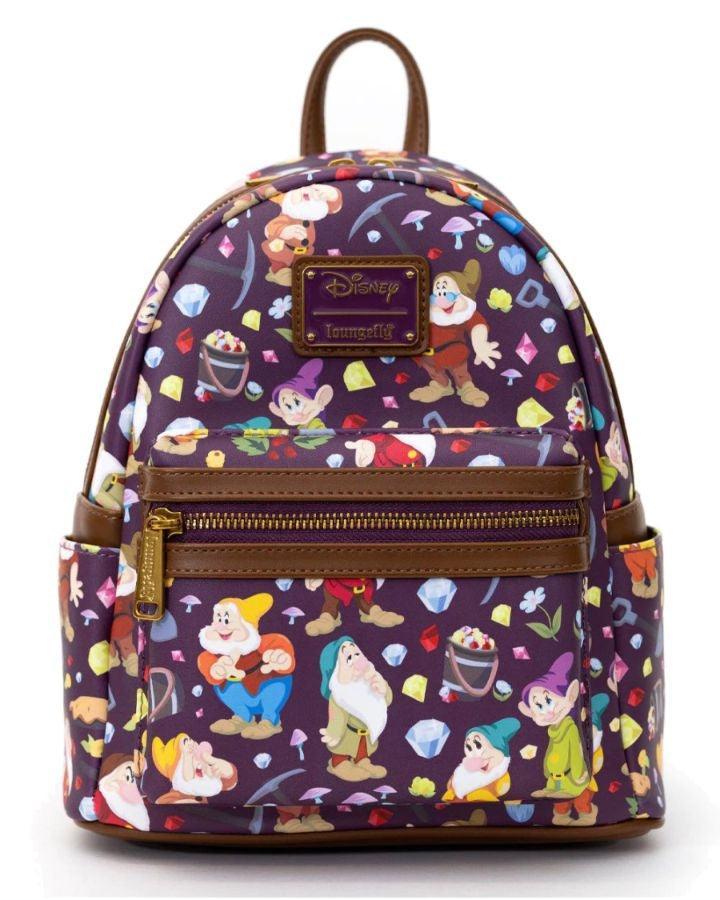 LOUWDBK2023 Snow White and the Seven Dwarfs - Seven Dwarfs US Exclusive Mini Backpack - Loungefly - Titan Pop Culture