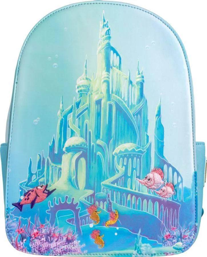 LOUWDBK2090 The Little Mermaid (1989) - Castle Snap Flap US Exclusive Mini Backpack - Loungefly - Titan Pop Culture