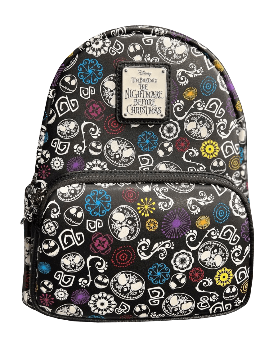 LOUWDBK2156 The Nightmare Before Christmas - Sugar Skull Art Print Glow US Exclusive Mini Backpack [RS] - Loungefly - Titan Pop Culture