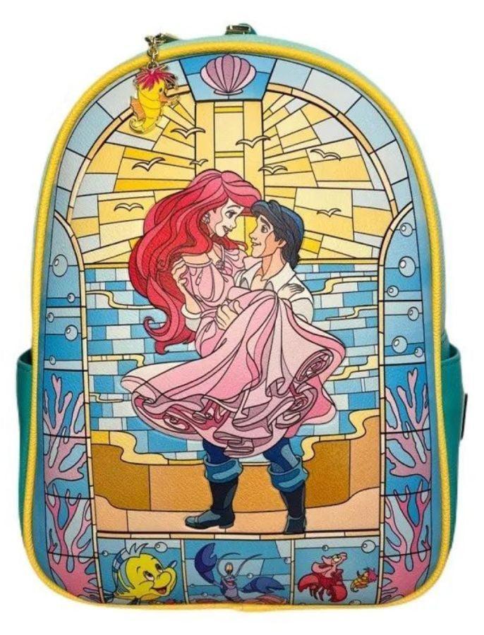 LOUWDBK2197 The Little Mermaid - Stained Glass US Exclusive Mini Backpack - Loungefly - Titan Pop Culture