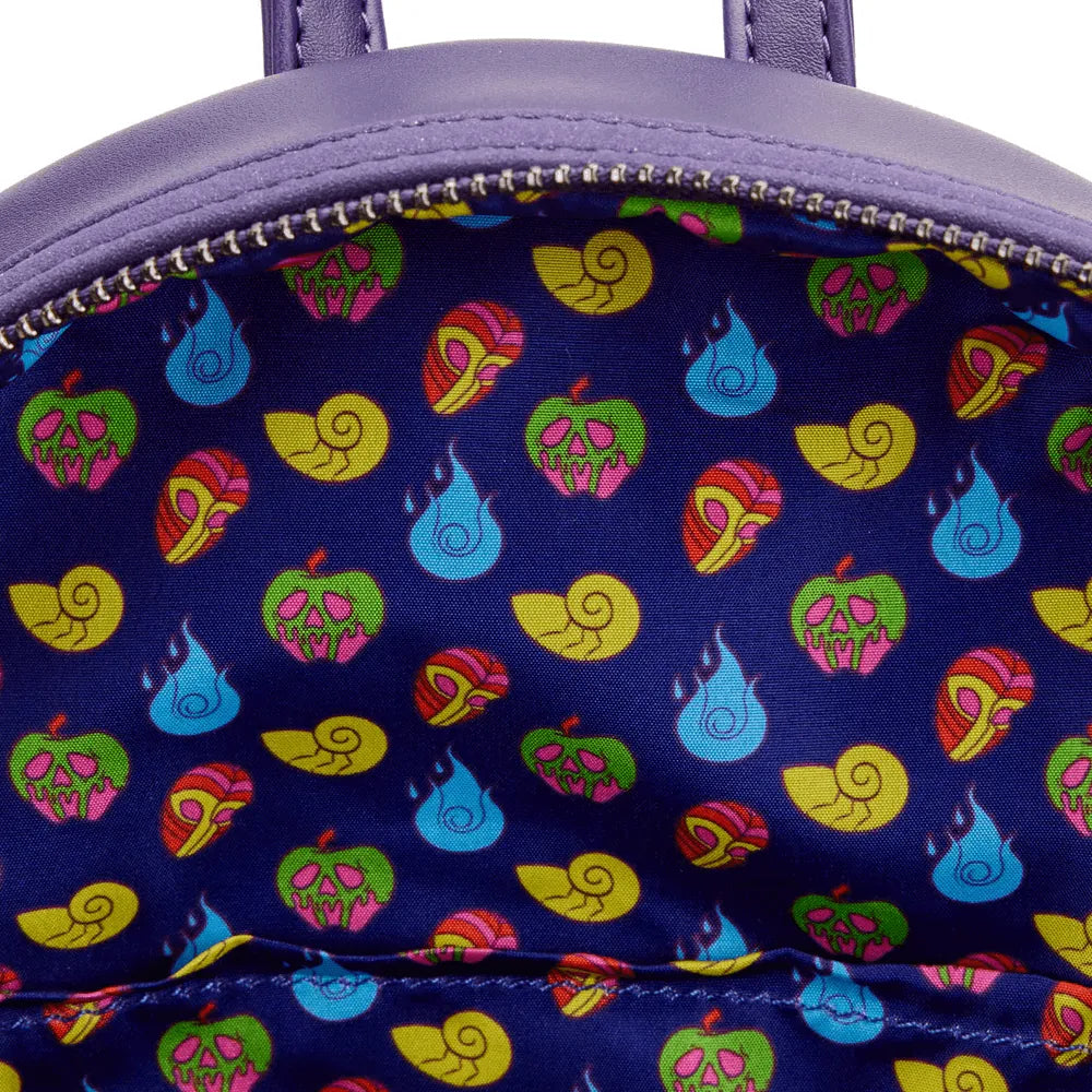 LOUWDBK2555 Disney Villains - Triple Pocket Glow Mini Backpack - Loungefly - Titan Pop Culture