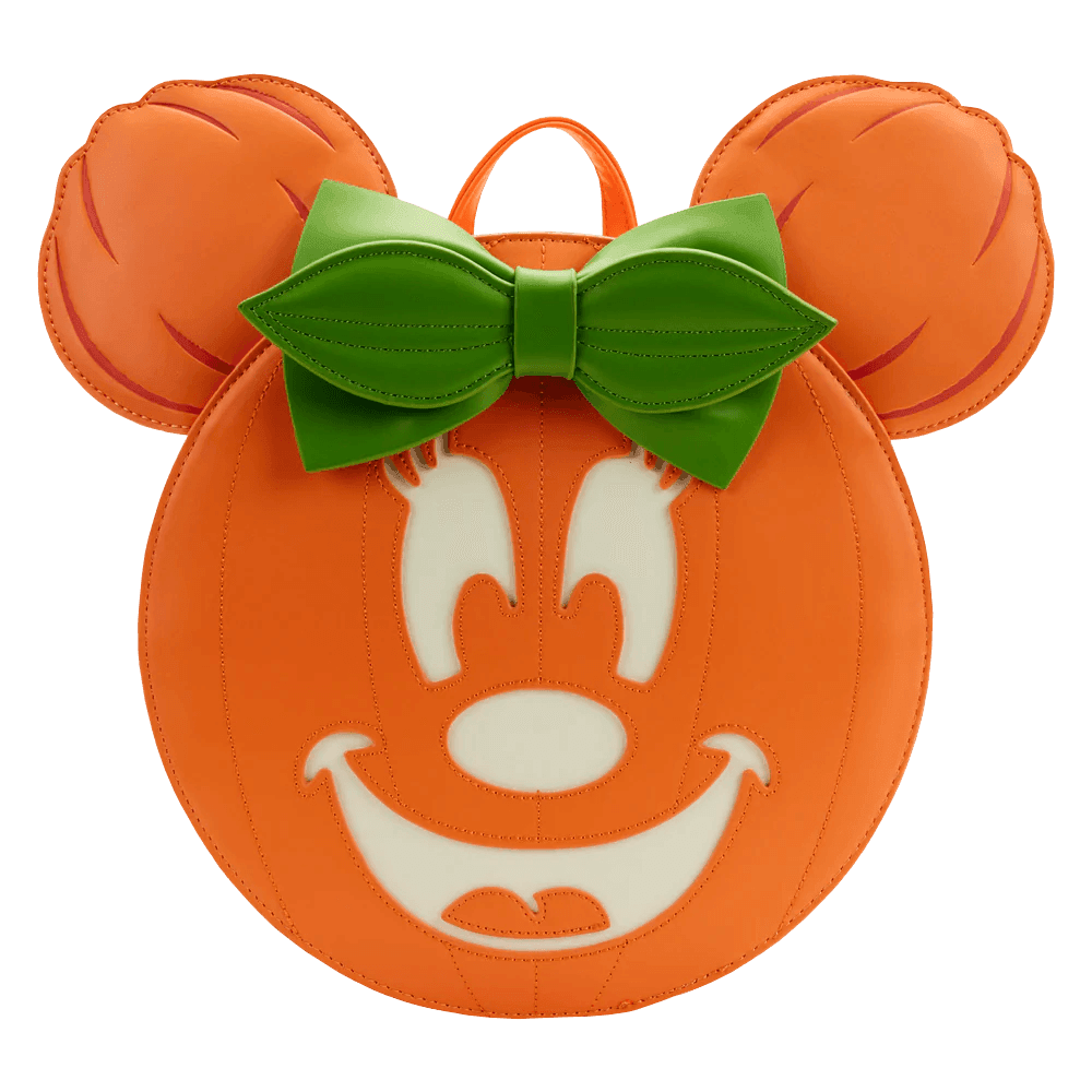 LOUWDBK2562 Disney - Minnie Mouse Pumpkin Glow Face Mini Backpack - Loungefly - Titan Pop Culture