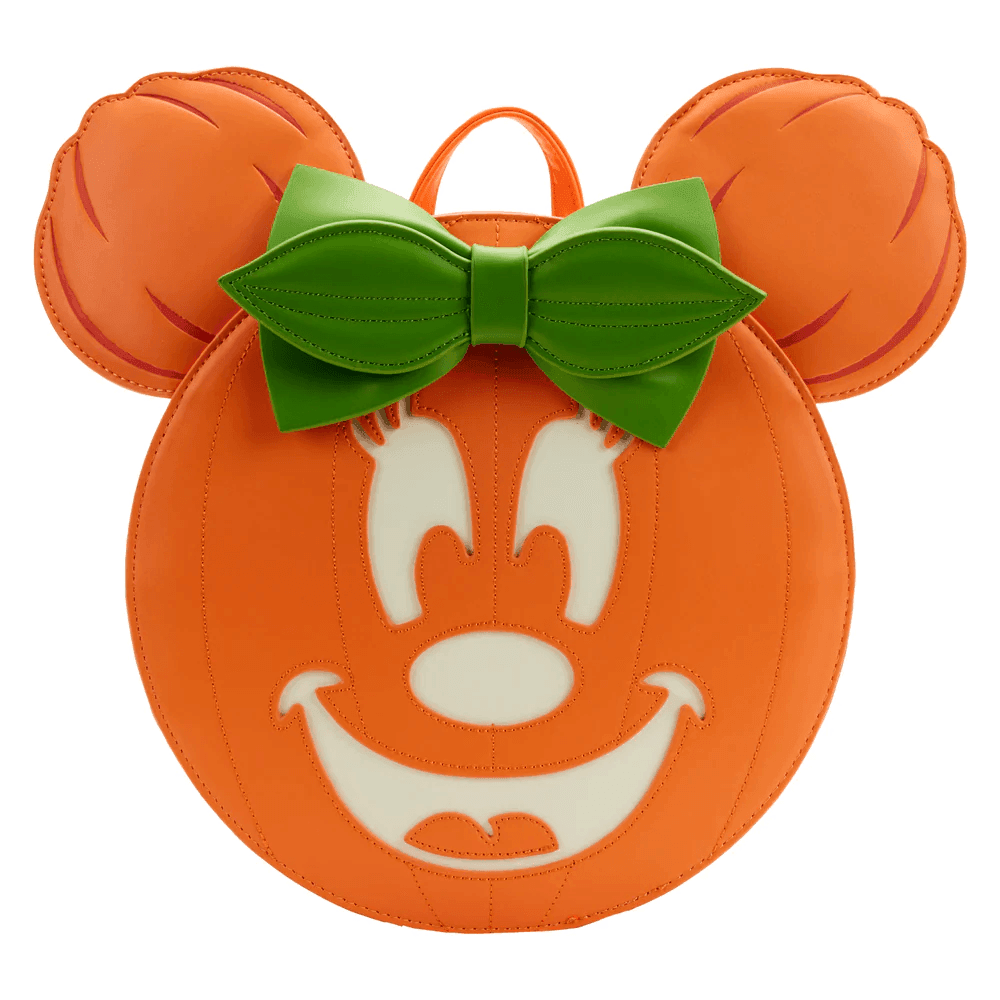 LOUWDBK2562 Disney - Minnie Mouse Pumpkin Glow Face Mini Backpack - Loungefly - Titan Pop Culture