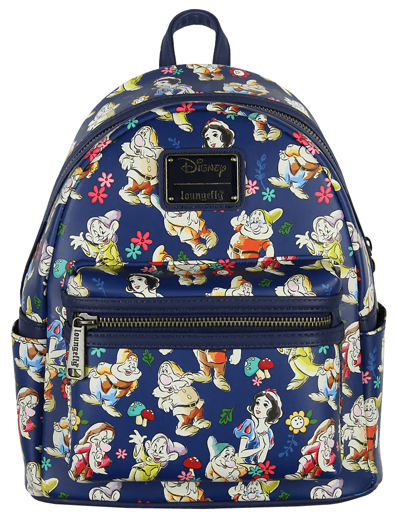 LOUWDBK2850 Snow White and the Seven Dwarfs (1937) - Seven Dwarfs Print US Exclusive Mini Backpack - Loungefly - Titan Pop Culture