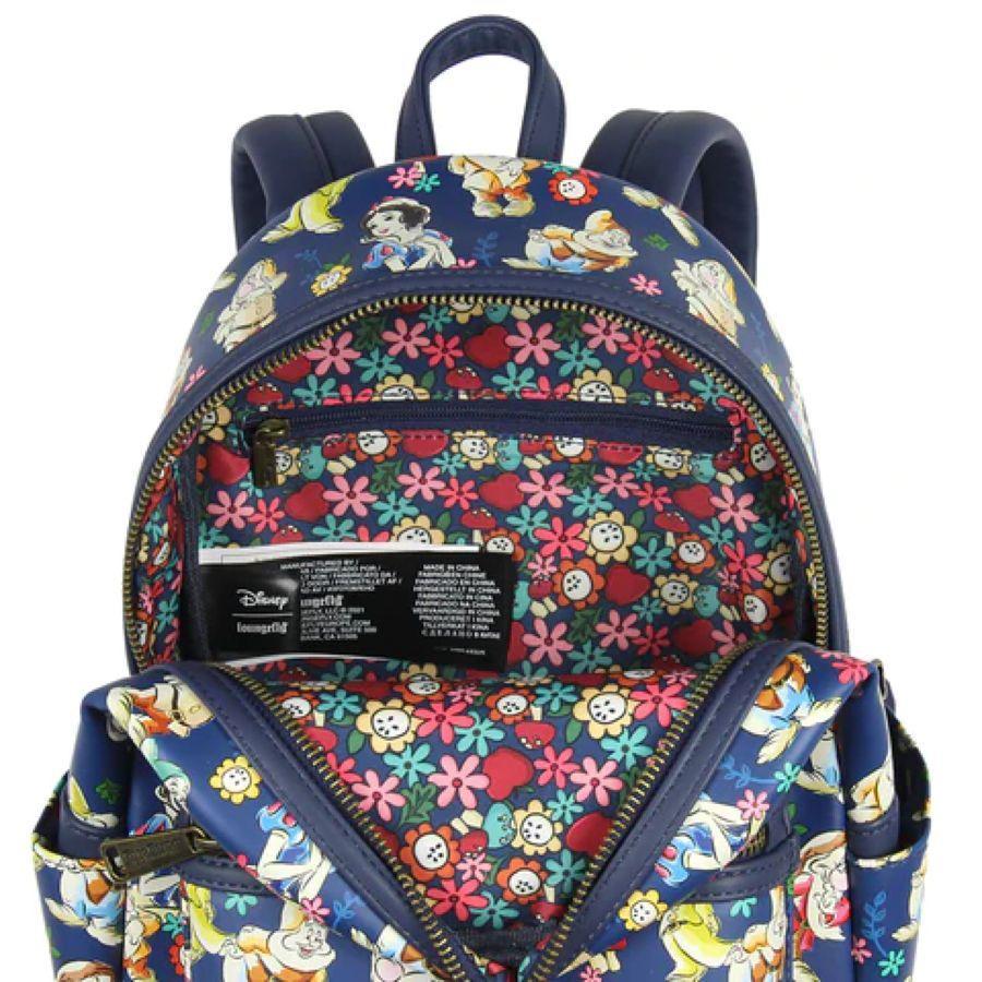 LOUWDBK2850 Snow White and the Seven Dwarfs (1937) - Seven Dwarfs Print US Exclusive Mini Backpack - Loungefly - Titan Pop Culture