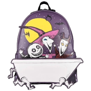 LOUWDBK3057 The Nightmare Before Christmas - Lock, Shock and Barrel Bathtub US Exclusive Backpack [RS] - Loungefly - Titan Pop Culture