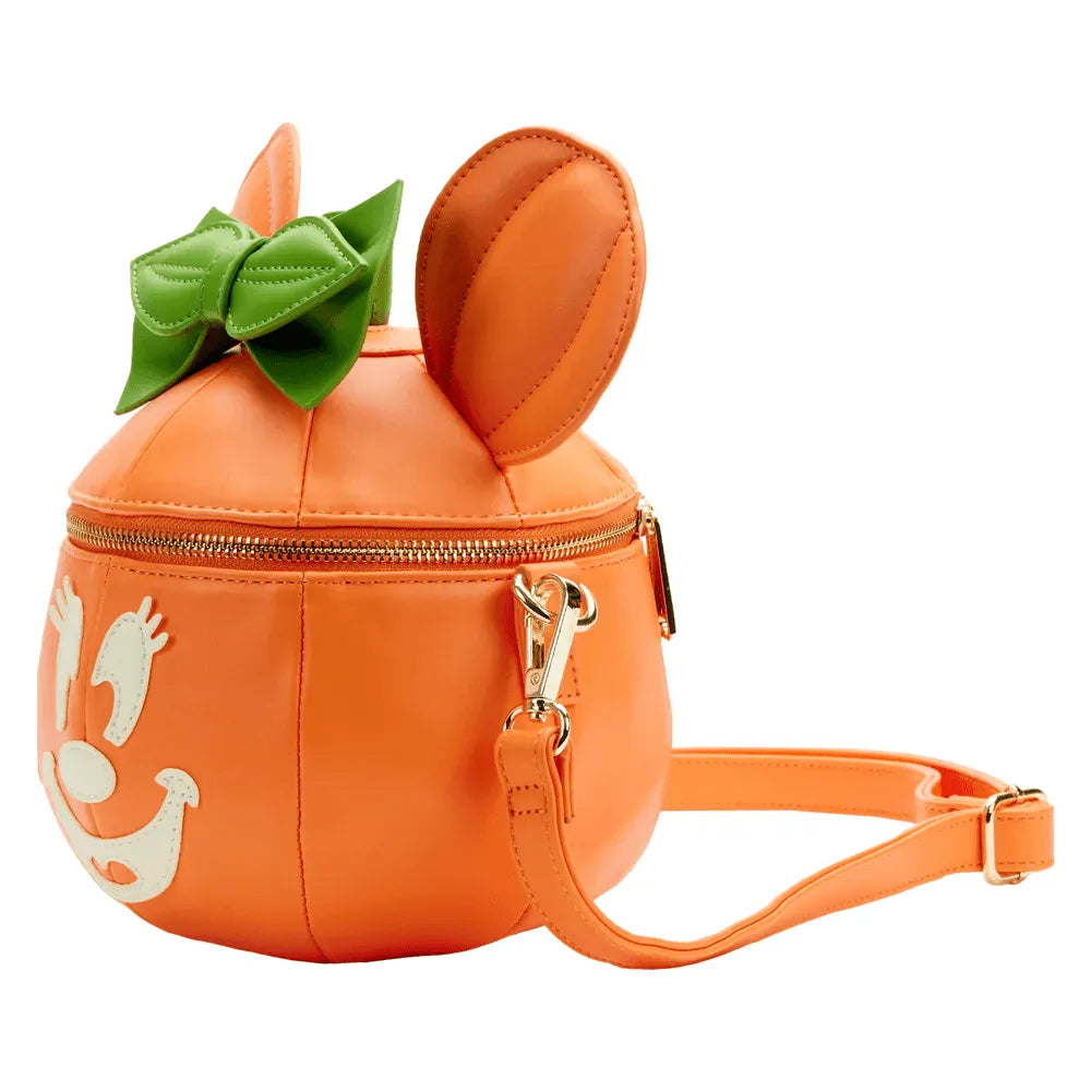 LOUWDTB2612 Disney - Minnie Mouse Pumpkin Glow Face Crossbody Bag - Loungefly - Titan Pop Culture