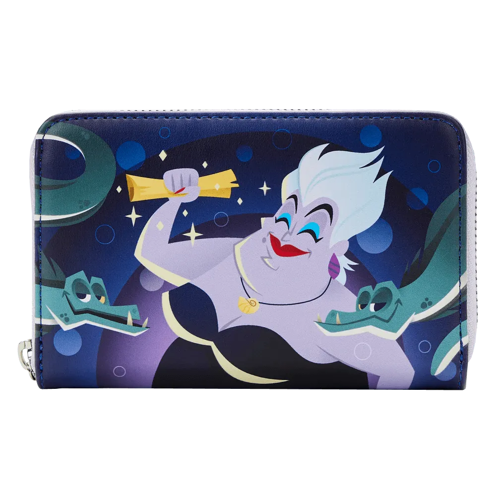 LOUWDWA2363 The Little Mermaid (1989) - Ursula Lair Glow Zip Around Purse - Loungefly - Titan Pop Culture