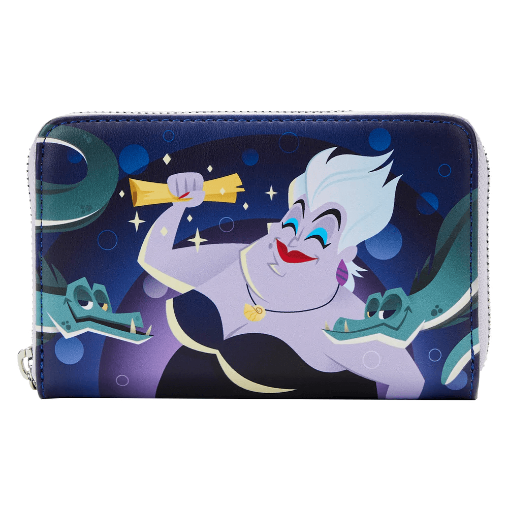 LOUWDWA2363 The Little Mermaid (1989) - Ursula Lair Glow Zip Around Purse - Loungefly - Titan Pop Culture