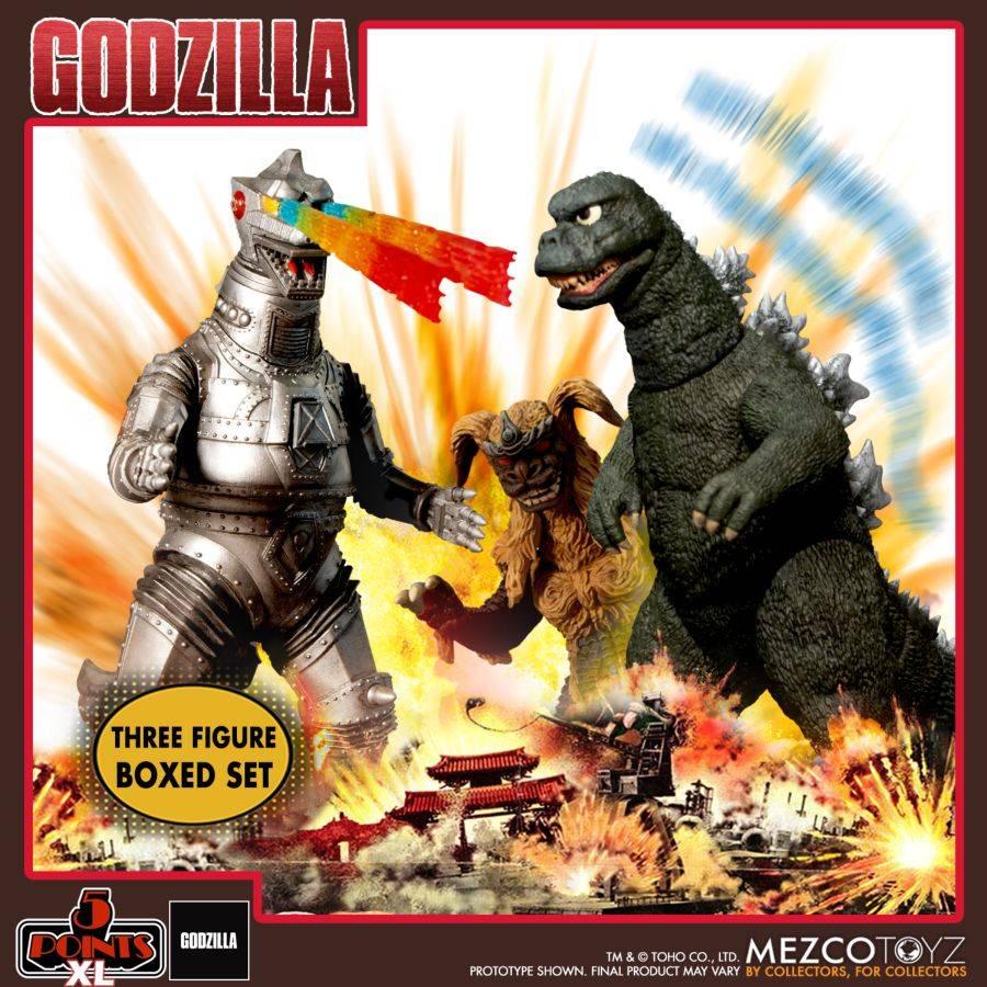 MEZ17093 Godzilla (1974) - Godzilla vs Mechagodzilla Box Set - Mezco Toyz - Titan Pop Culture