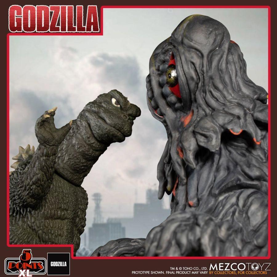 MEZ17094 Godzilla - Godzilla vs Heforah 5 Point Box Set - Mezco Toyz - Titan Pop Culture