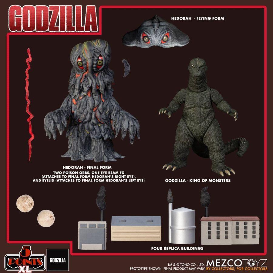 MEZ17094 Godzilla - Godzilla vs Heforah 5 Point Box Set - Mezco Toyz - Titan Pop Culture