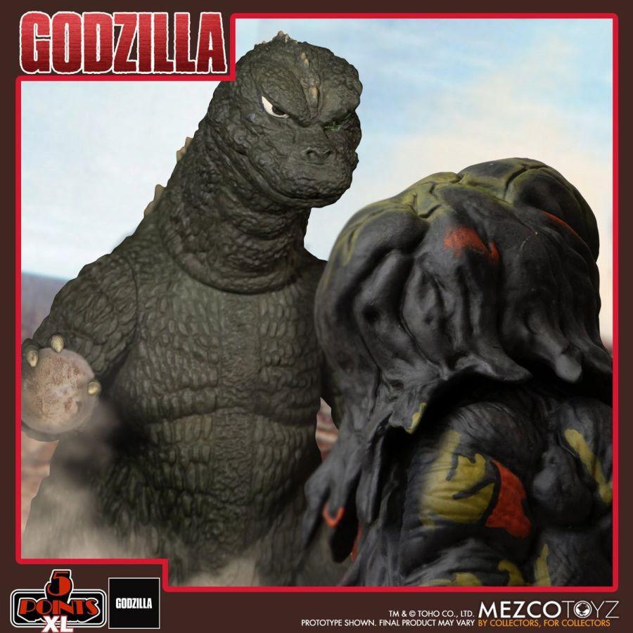 MEZ17094 Godzilla - Godzilla vs Heforah 5 Point Box Set - Mezco Toyz - Titan Pop Culture