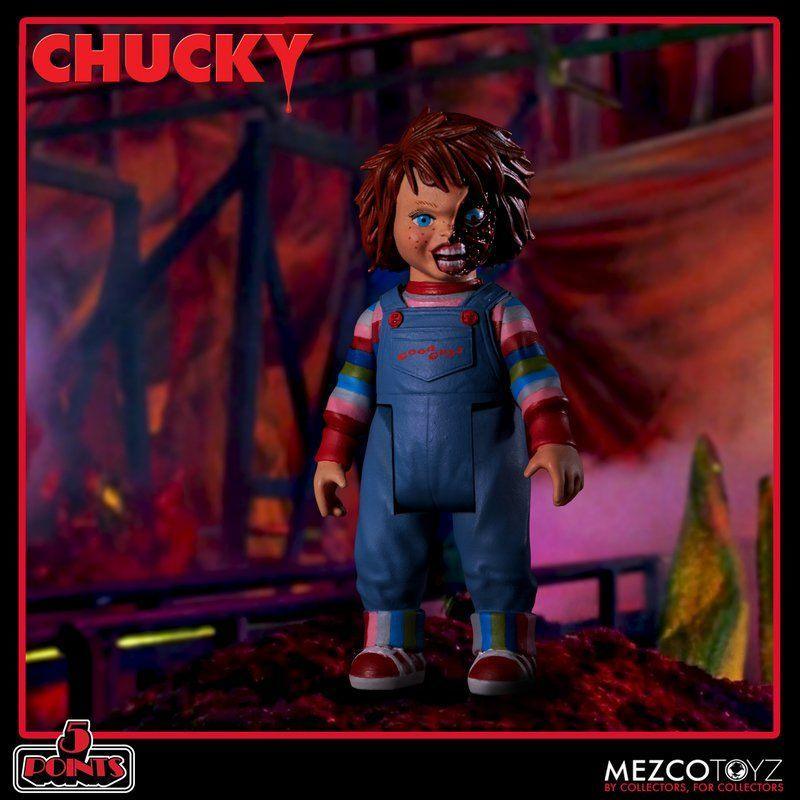 MEZ18112 Child's Play - Chucky 5 Points Deluxe Action Figure Set - Mezco Toyz - Titan Pop Culture