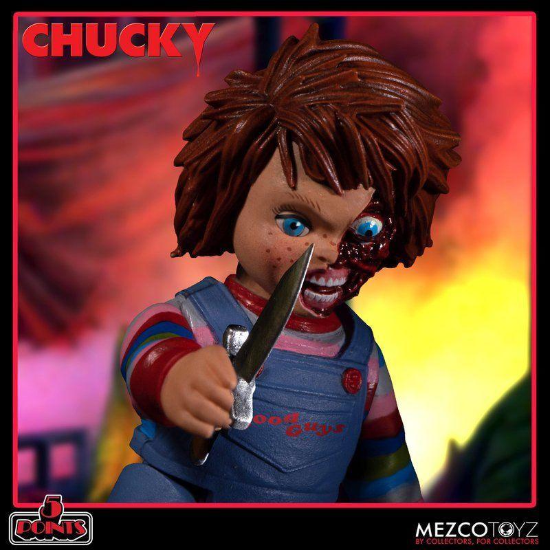 MEZ18112 Child's Play - Chucky 5 Points Deluxe Action Figure Set - Mezco Toyz - Titan Pop Culture