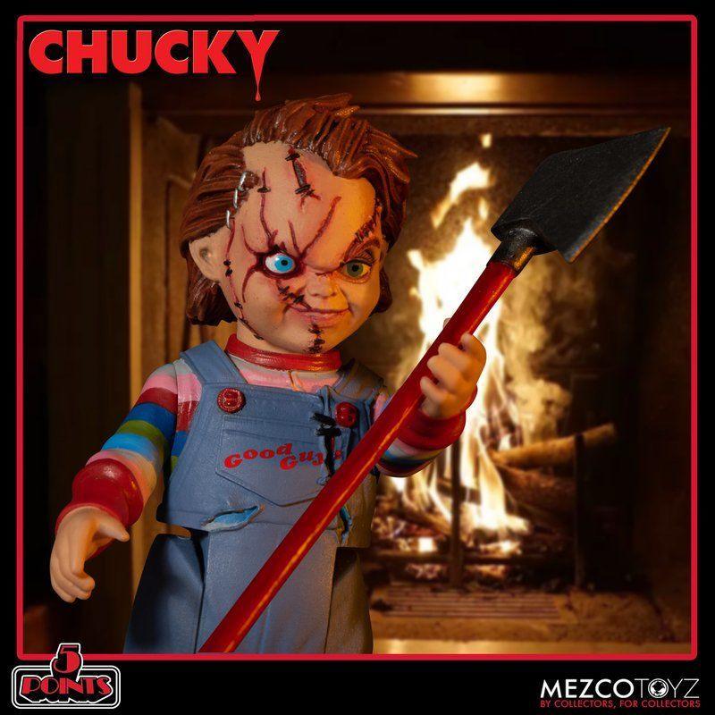 MEZ18112 Child's Play - Chucky 5 Points Deluxe Action Figure Set - Mezco Toyz - Titan Pop Culture