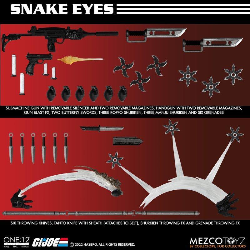 MEZ76391 G.I. Joe - Snake Eyes Dlx One:12 Collective Action Figure - Mezco Toyz - Titan Pop Culture