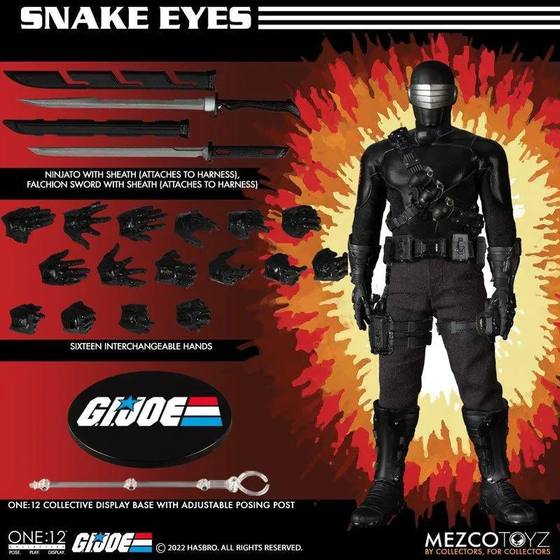 MEZ76391 G.I. Joe - Snake Eyes Dlx One:12 Collective Action Figure - Mezco Toyz - Titan Pop Culture