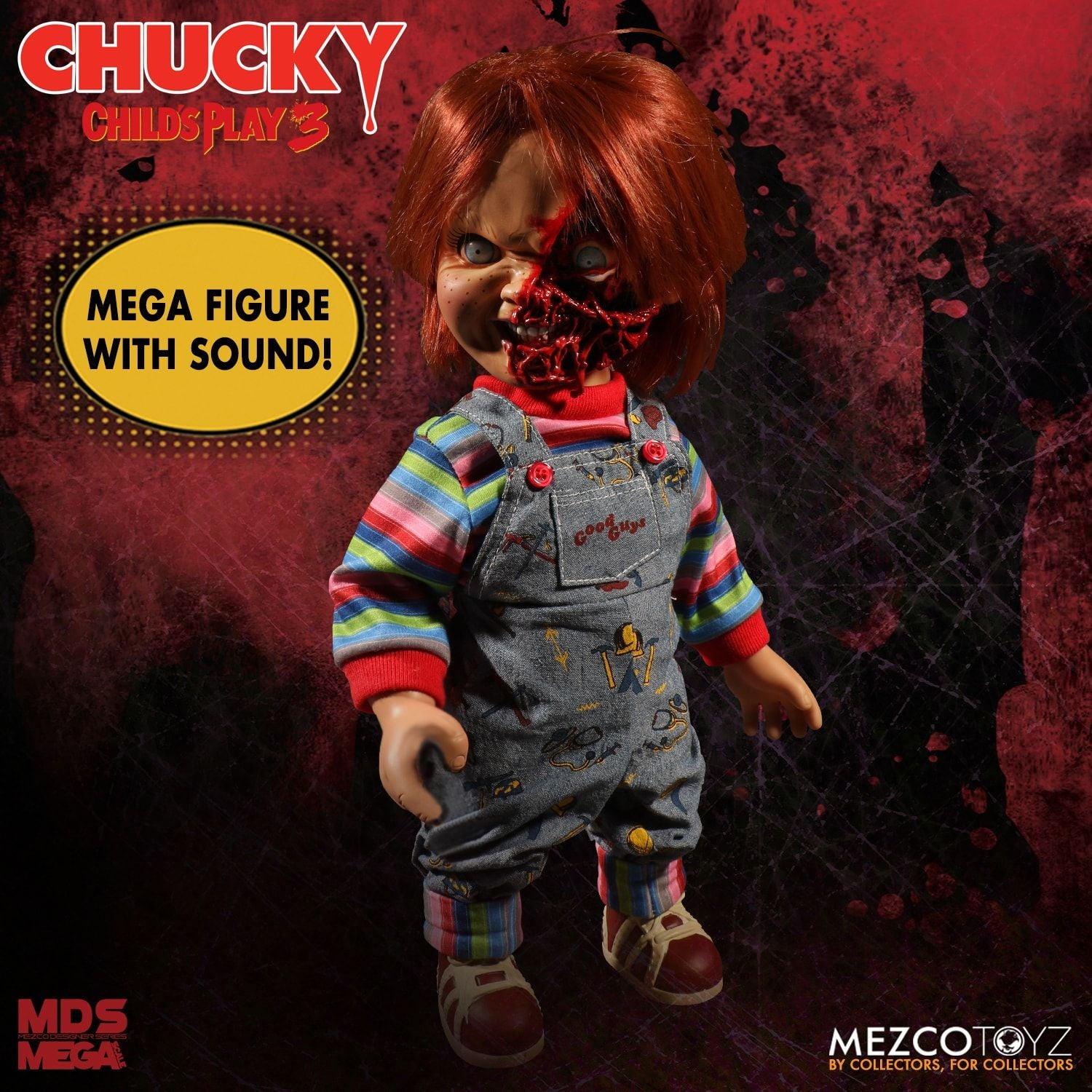 MEZ78020 Child's Play 3 - Chucky Pizza Face 15" Talking Action Figure - Mezco Toyz - Titan Pop Culture