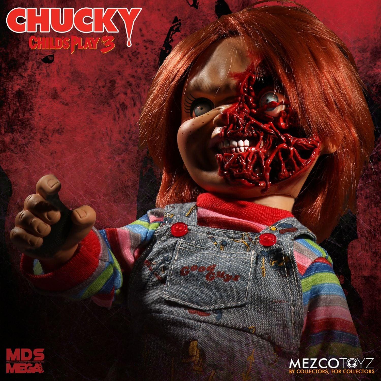 MEZ78020 Child's Play 3 - Chucky Pizza Face 15" Talking Action Figure - Mezco Toyz - Titan Pop Culture