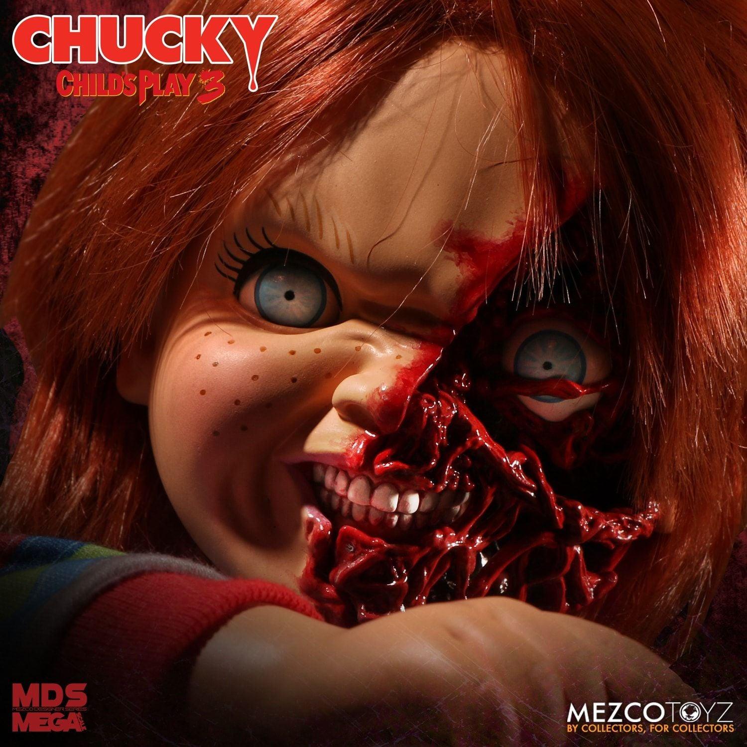 MEZ78020 Child's Play 3 - Chucky Pizza Face 15" Talking Action Figure - Mezco Toyz - Titan Pop Culture