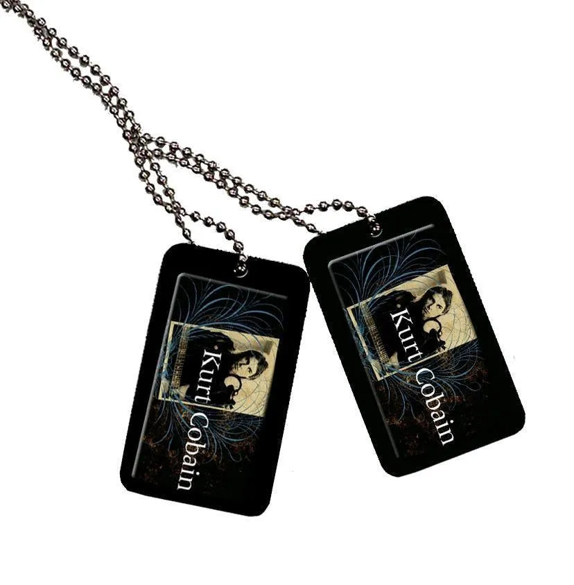 NEC43244 Kurt Cobain - Dogtags (Dark with Blue Swirls) - NECA - Titan Pop Culture