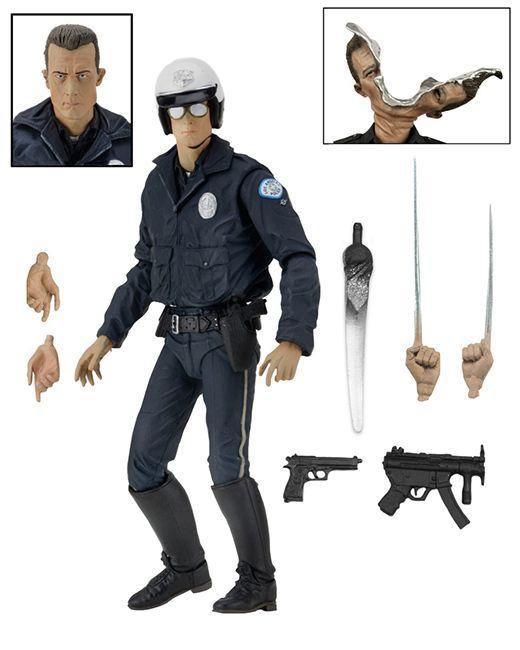 NEC51914 Terminator 2: Judgement Day - T-1000 (Motorcycle Cop) 7" Action Figure - NECA - Titan Pop Culture