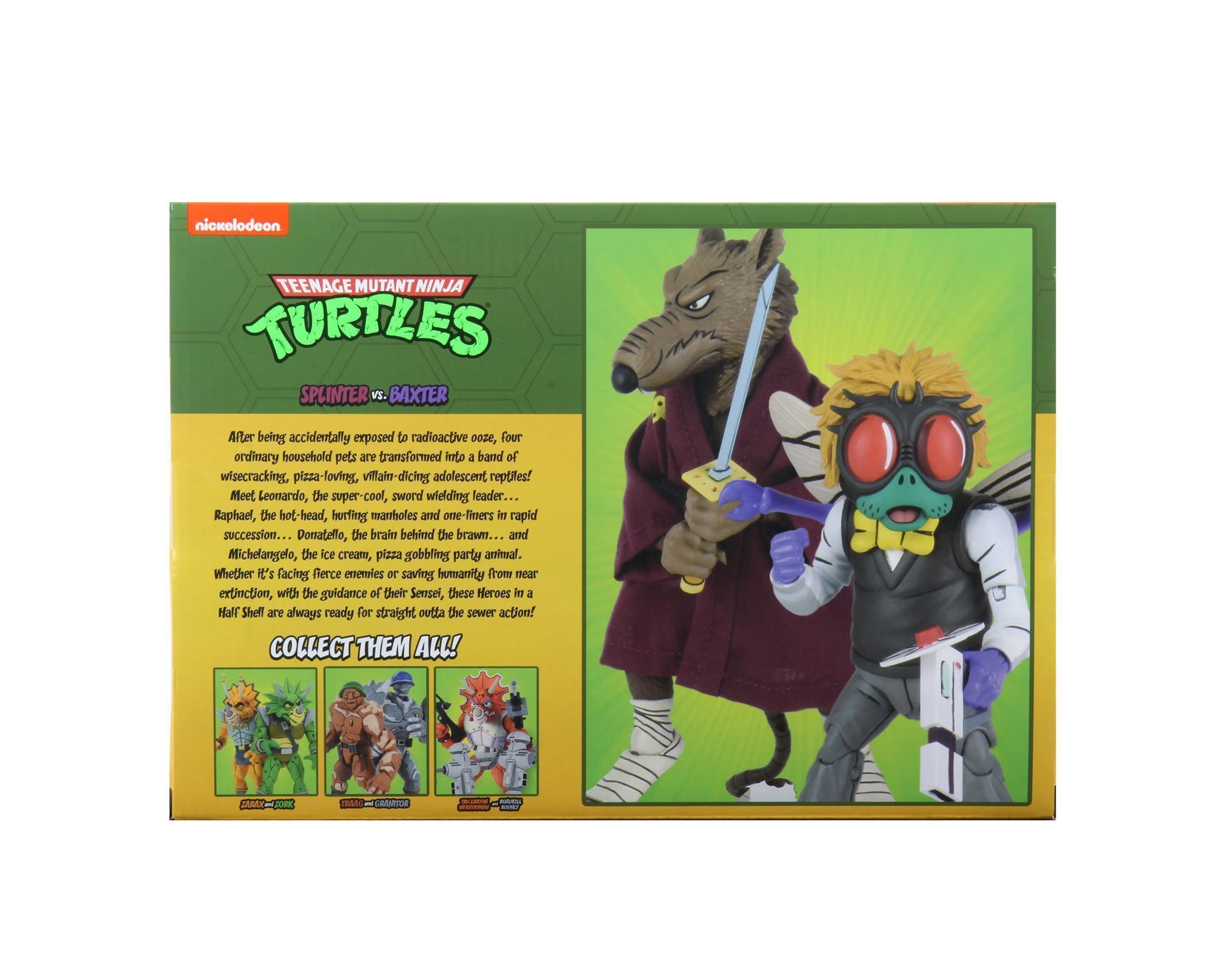 NEC54158 Teenage Mutant Ninja Turtles - Splinter & Baxter Stockman 7" Action Figure 2-pack - NECA - Titan Pop Culture
